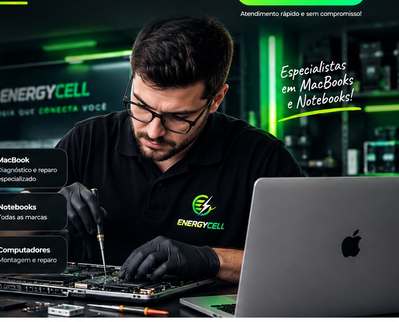 Profissional trabalhando em equipamento eletrônico